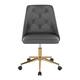 Option Grey Faux Leather/Gold Metal