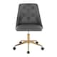 Option Grey Faux Leather/Gold Metal