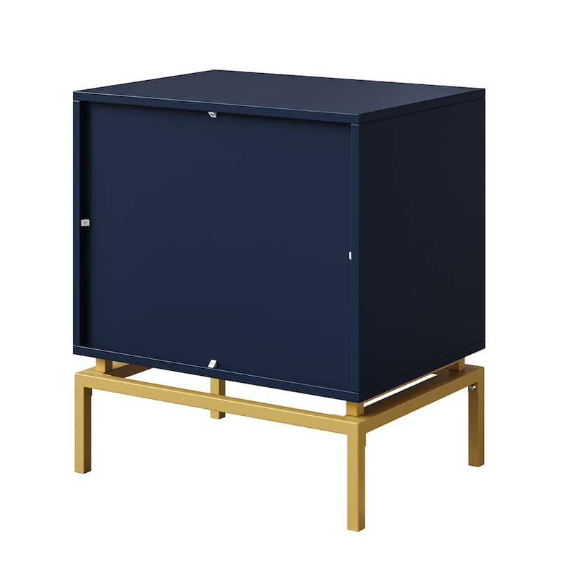 Volkard 25" Mid-century 2-Drawer Storage Nightstand with 2 Drawers Set of 2 by HULALA HOME