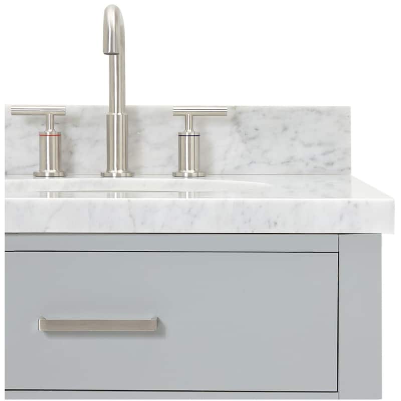 Ariel H037SRCWOVO Bristol 36" Thick Carrara Marble Vanity Top