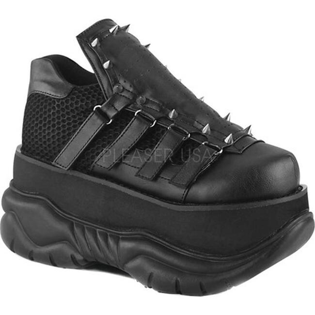 mens black platform trainers