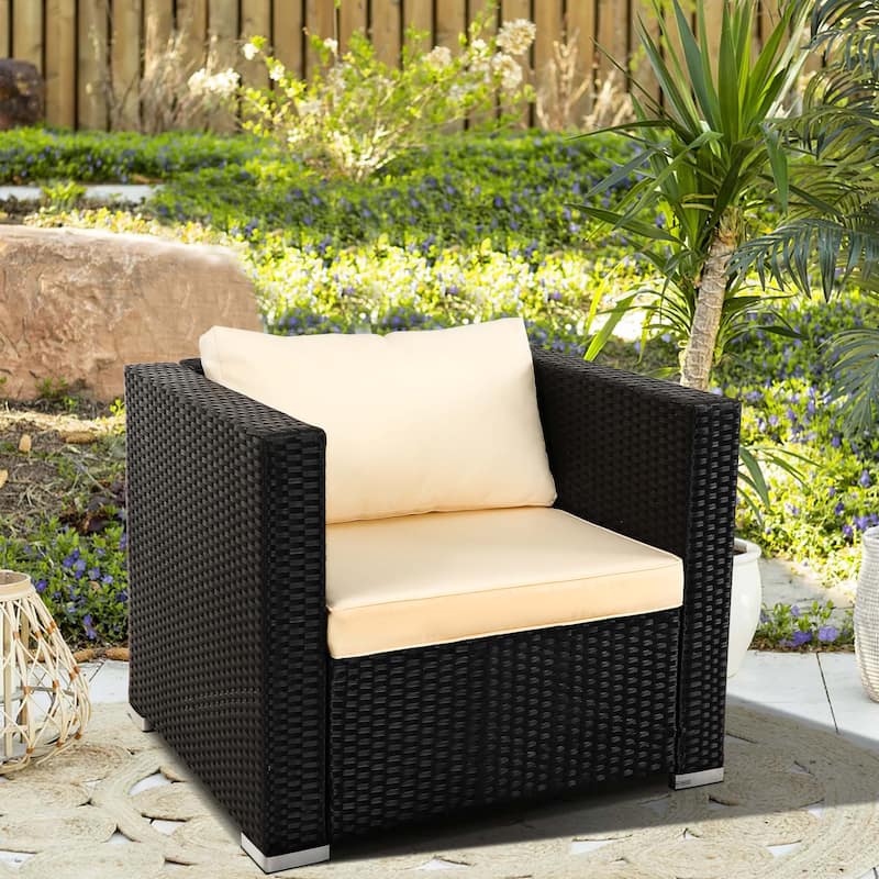 Vrakae Outdoor Patio Rattan Wicker Chair