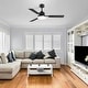 preview thumbnail 28 of 93, 48"/52"/60"/72" Modern Black LED Ceiling Fan with Light Remote (3/5/6/8/12 Reversible Blades)