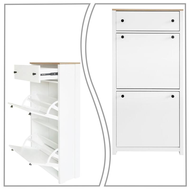 Modern Minimalist Design Wooden Shoe Storage Cabinet