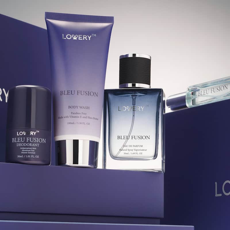 Lovery 5-Pc. Bleu Fusion Bath & Body Care Gift Set with Perfume, Cologne & More