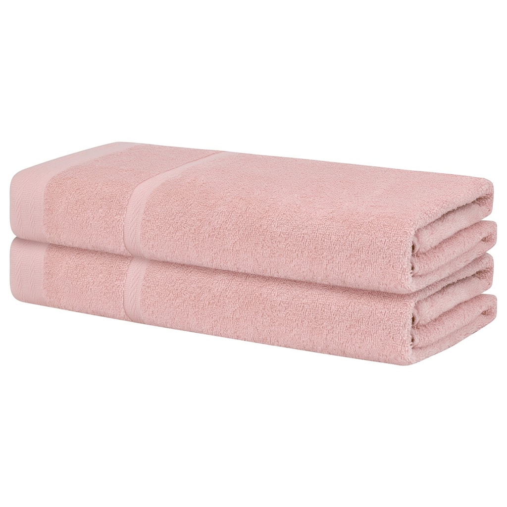 Cotton 2 Pack Bath Towels, Highly Absorbent Quick Dry and Lightweight Towels for Bathroom, Hotel, Gym 28" x 56"