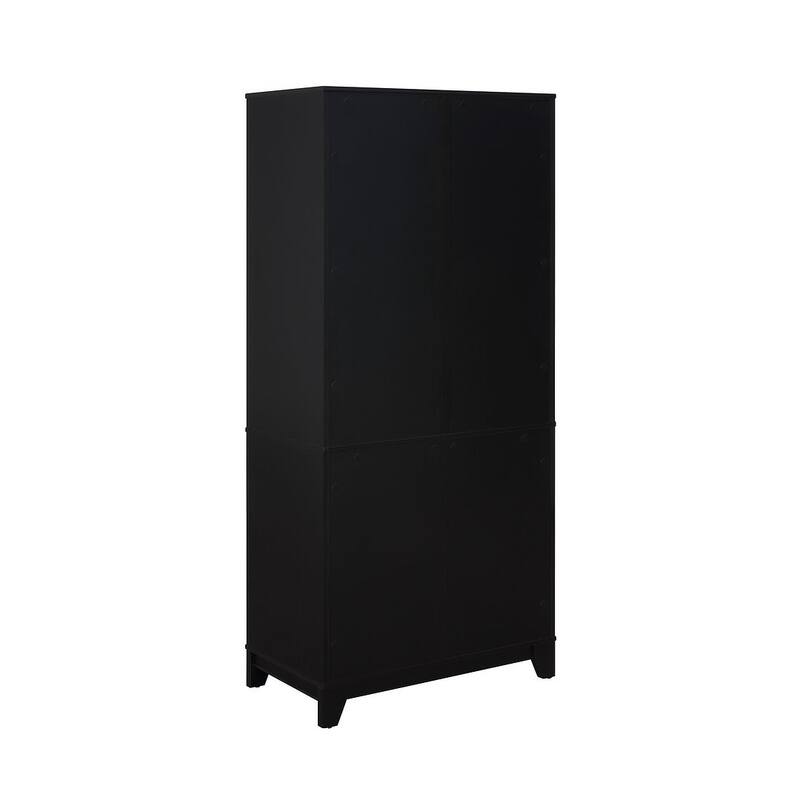 Manhattan Comfort Sheridan Modern Cane Adjustable Shelf Bookcase