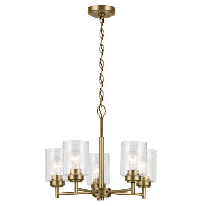 Kichler Lighting Winslow 19.75 in. 5-Light Natural Brass Chandelier - 19.75 in