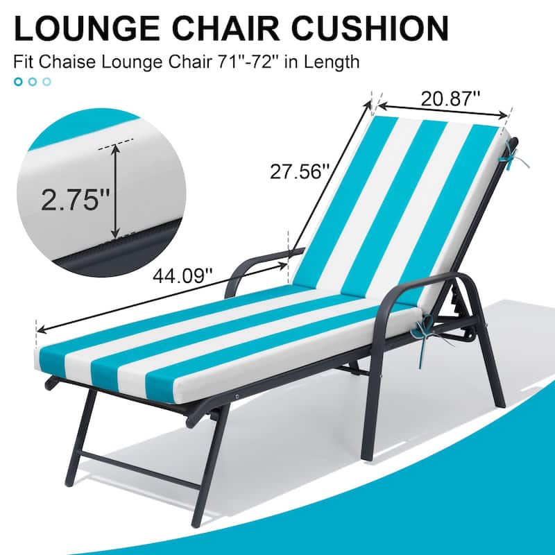 Outdoor Patio Chaise Lounge Chair Cushion