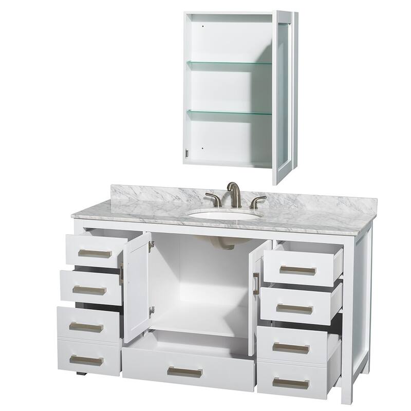 Wyndham Collection WCS141460SUNOMED Sheffield 60" Free Standing Single