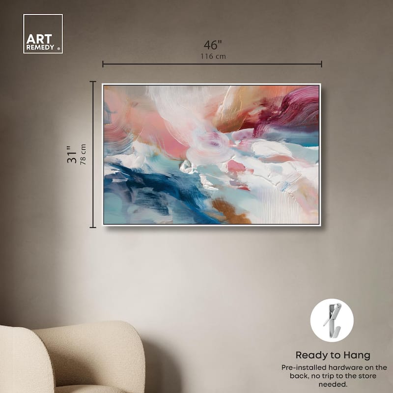 Rosy and Ocean Hues I Canvas by Art Remedy