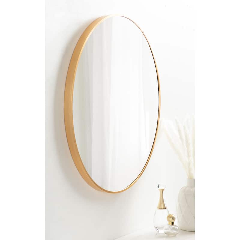 Kate and Laurel Zayda Metal Round Mirror