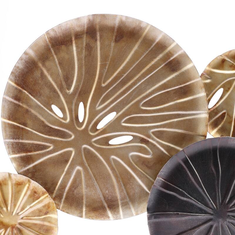 Carbon Loft Multi-color Sandollar Metal Wall Art