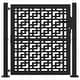 preview thumbnail 27 of 53, vidaXL Garden Gate Black 39.4x49.2" Steel Trace Design