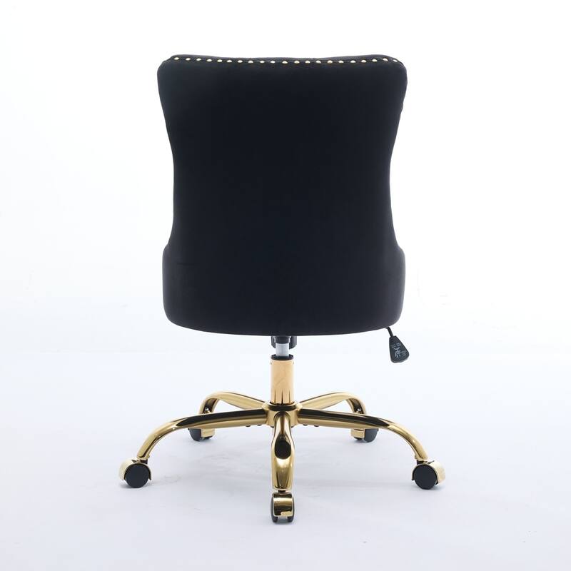 Modern Velvet Upholstered Tufted Button Home Office Chair
