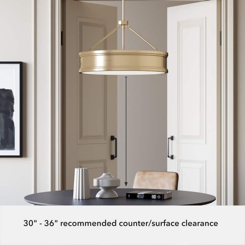 Hunter Capshaw Modern Drum Pendant - Dining Room, Entry, Kitchen Island - Contemporary, Transitional