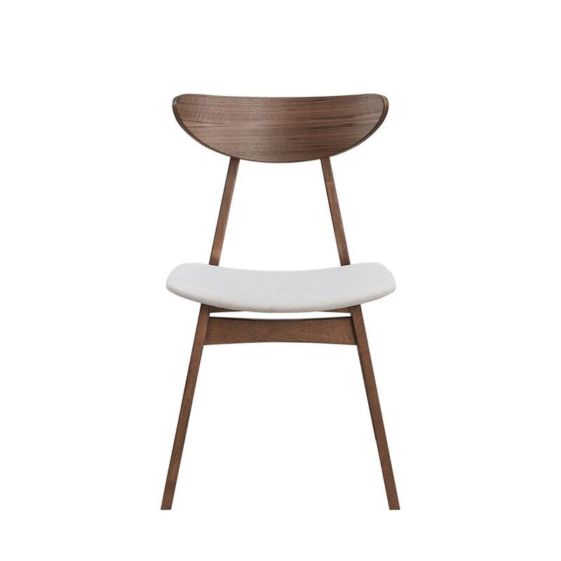 Modern 2-Piece Wooden Dining Chair Set, Wooden Frame with Backrest and Cushioned Seat, Suitable for Dining Room and Living Room