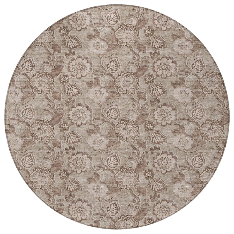 HomeRoots Floral Transitional Rectangle Outdoor Rug