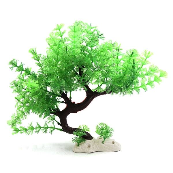 Shop Green Plastic Tree Aquarium Betta Tank Underwater Landscaping Decor W Stand On Sale Overstock 24156232