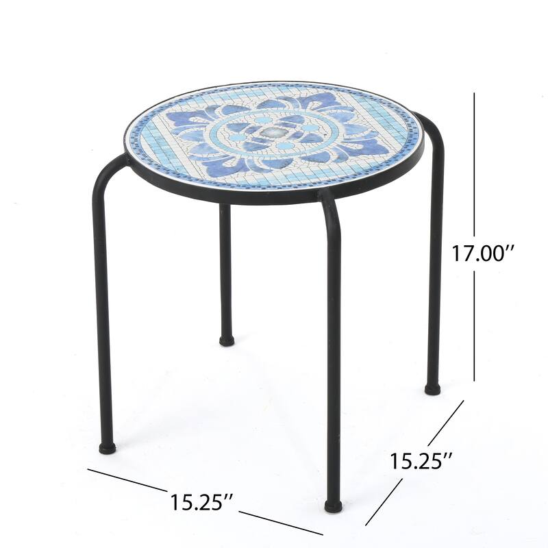 Sunburst Iron Patio Table