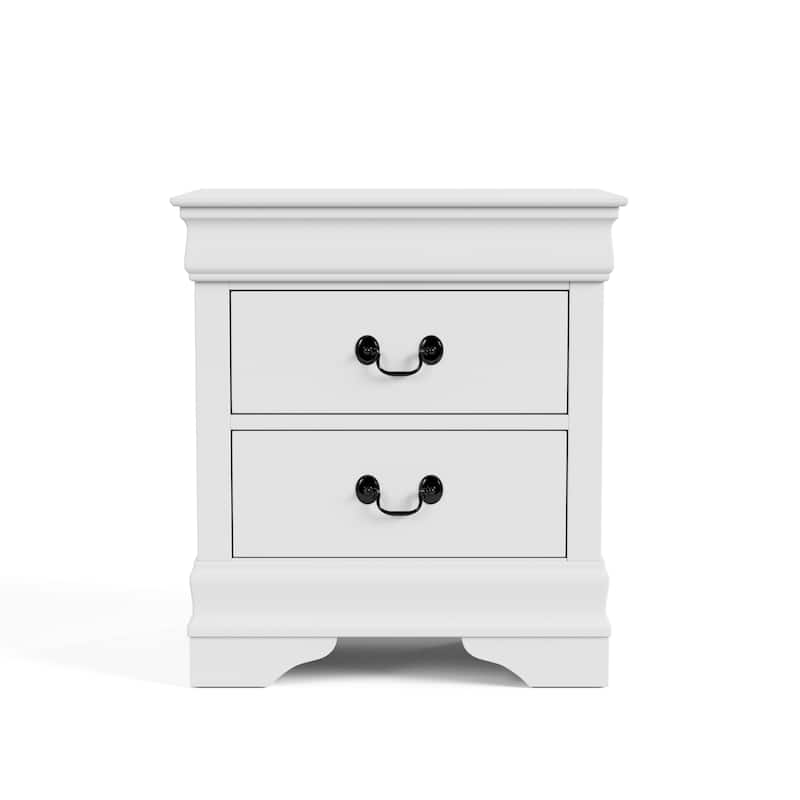 Furniture of America Devi Traditional 3-Piece Solid Wood Nightstand and Dresser Set