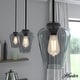 preview thumbnail 1 of 8, Hunter Vidria 1-Light Mini Pendant - Kitchen Island, Dining Room, Bedroom - Contemporary, Transitional Matte Black