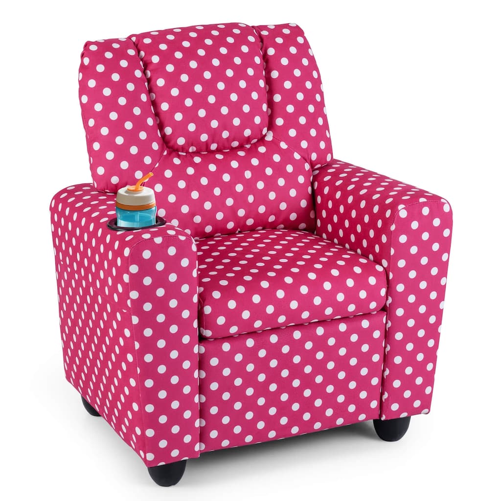Costway Kids Recliner with Cup Holder with Adjustable Backrest &