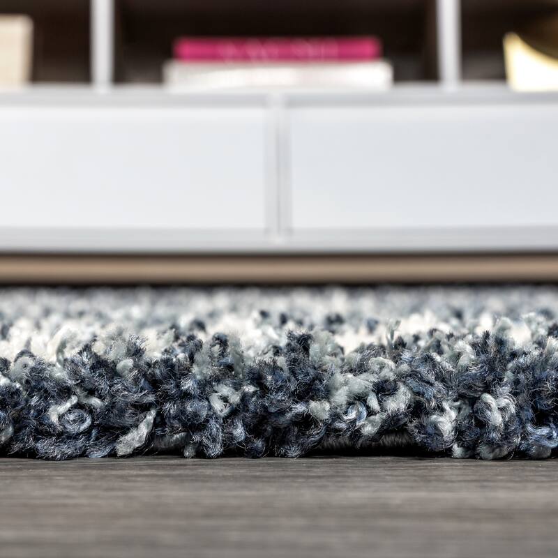 JONATHAN Y Modern Shag Plush Tassel Moroccan Geometric Trellis Area Rug