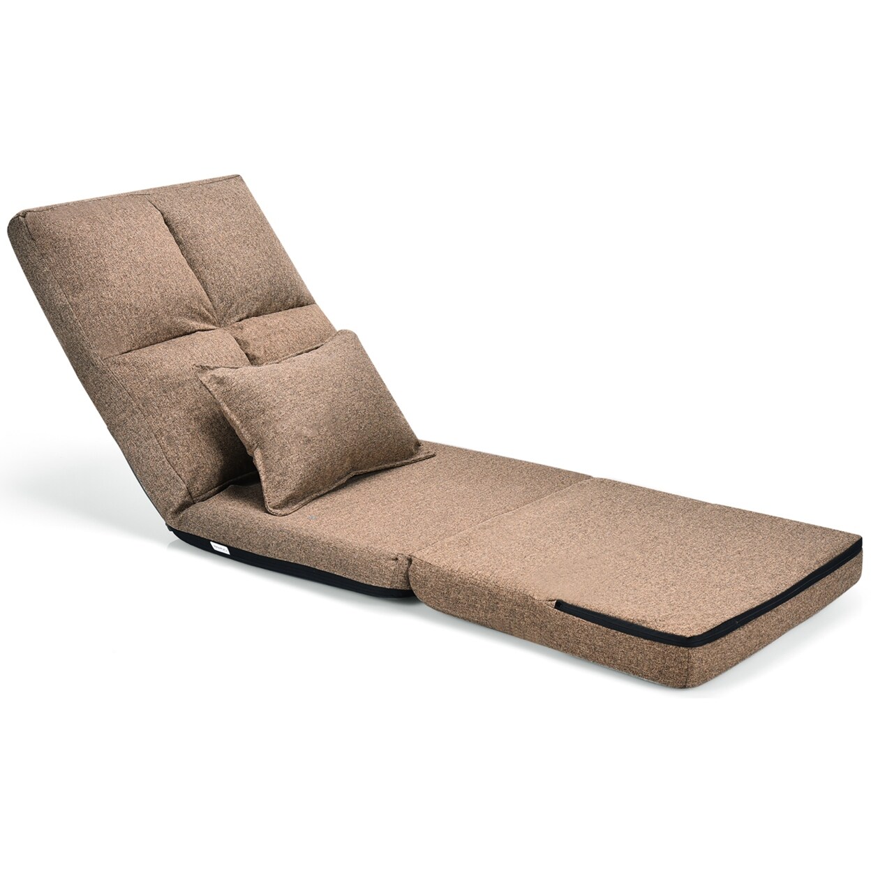 Costway fold down chair flip out sales lounger convertible sleeper couch futon bed