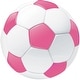 preview thumbnail 4 of 9, Nourison Imagination Indoor only Pink Soccer Graphic Area Rug - 5' Round