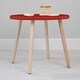 preview thumbnail 47 of 56, Taylor & Olive Poppy Kids Table 23.5 inch Diameter - Maple Finish - Red