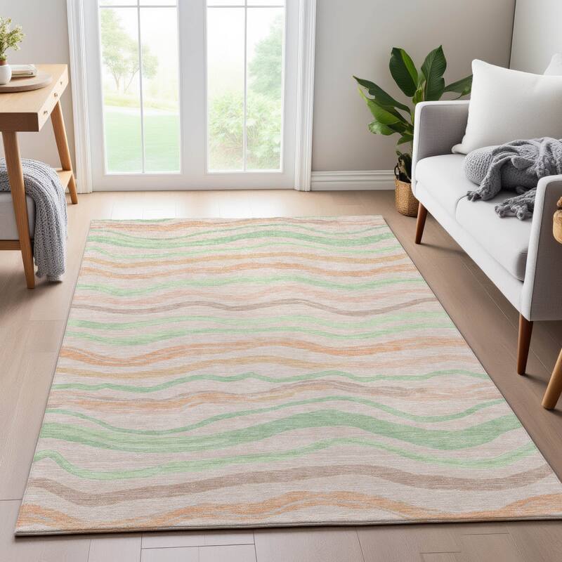 Premium Washable Super Soft Casual Stripes Mayfield Rug