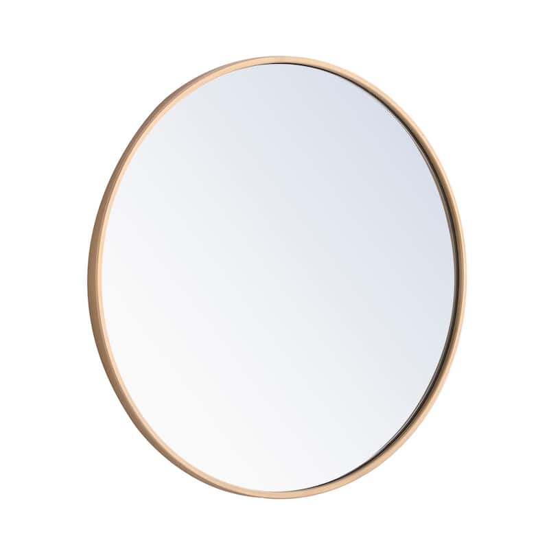 Strick & Bolton Prine 24-inch Metal Frame Round Mirror