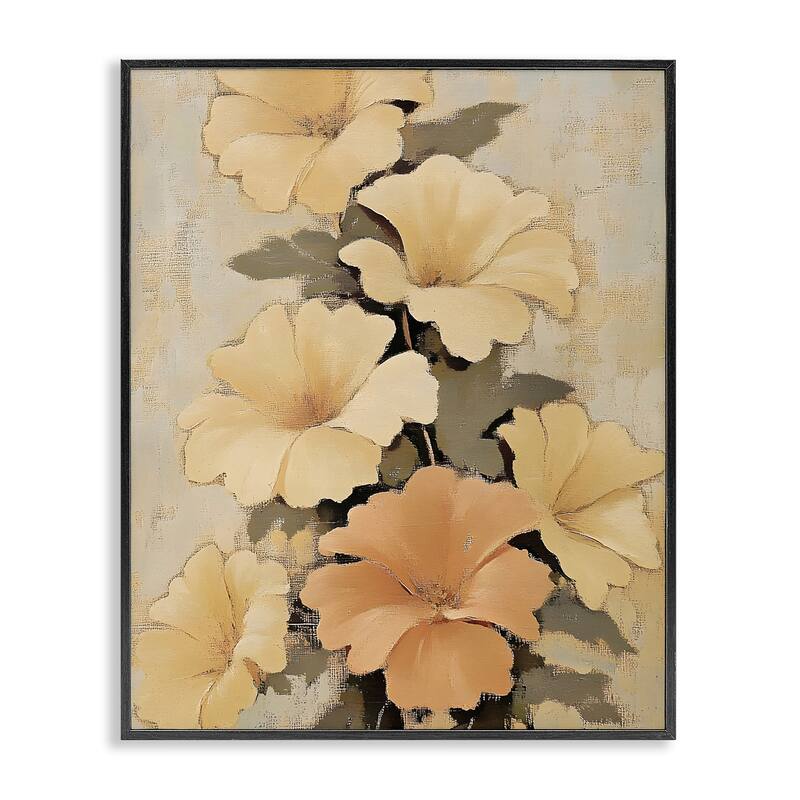 Stupell Muted Vintage Daffodils Framed Giclee Art Design By Franklyn Gregory - 24 x 30 - Black