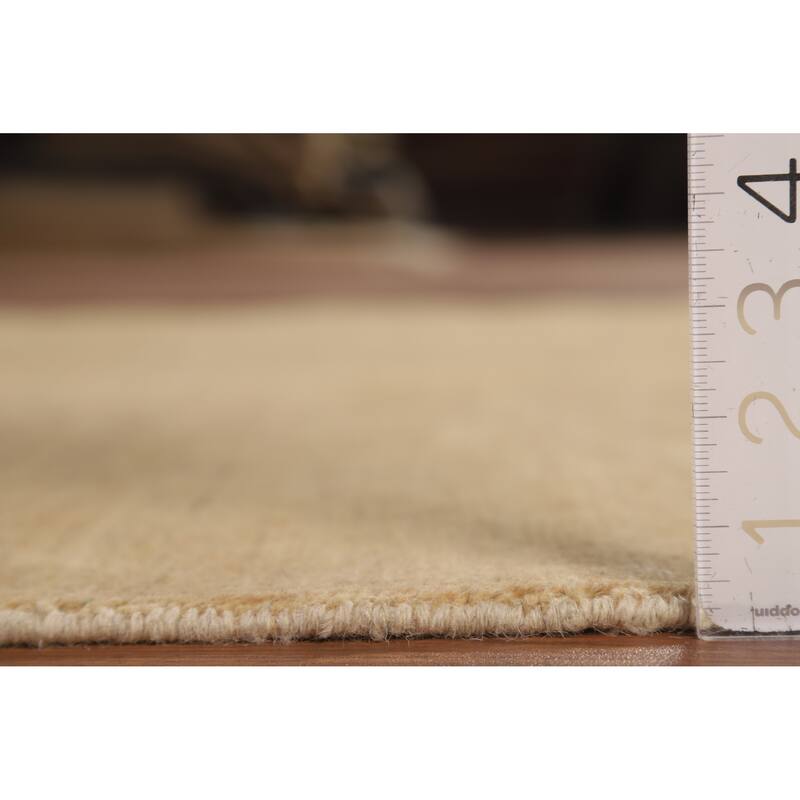 Light Brown Gabbeh Modern Rug Handmade Wool Carpet - 4'1"x 5'10"