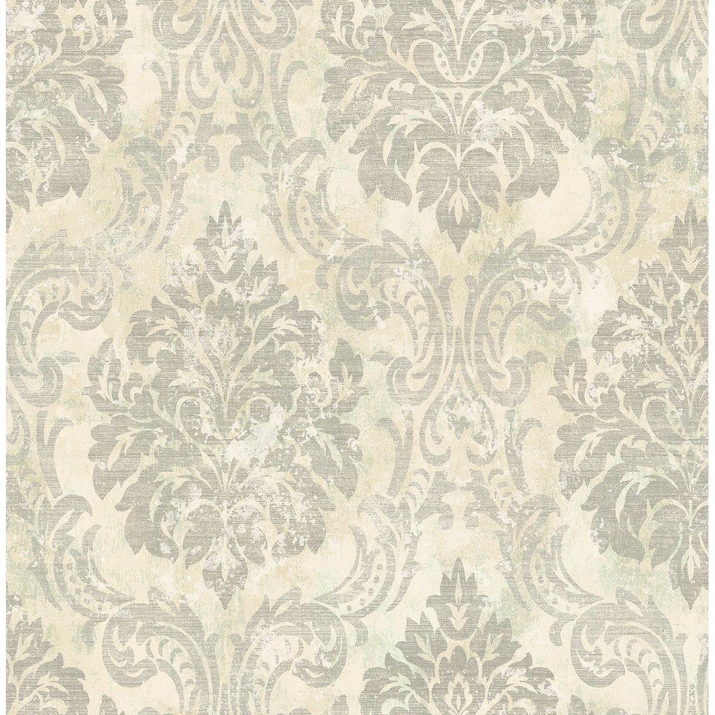 Seabrook Designs Metropolitan Damask Unpasted Wallpaper