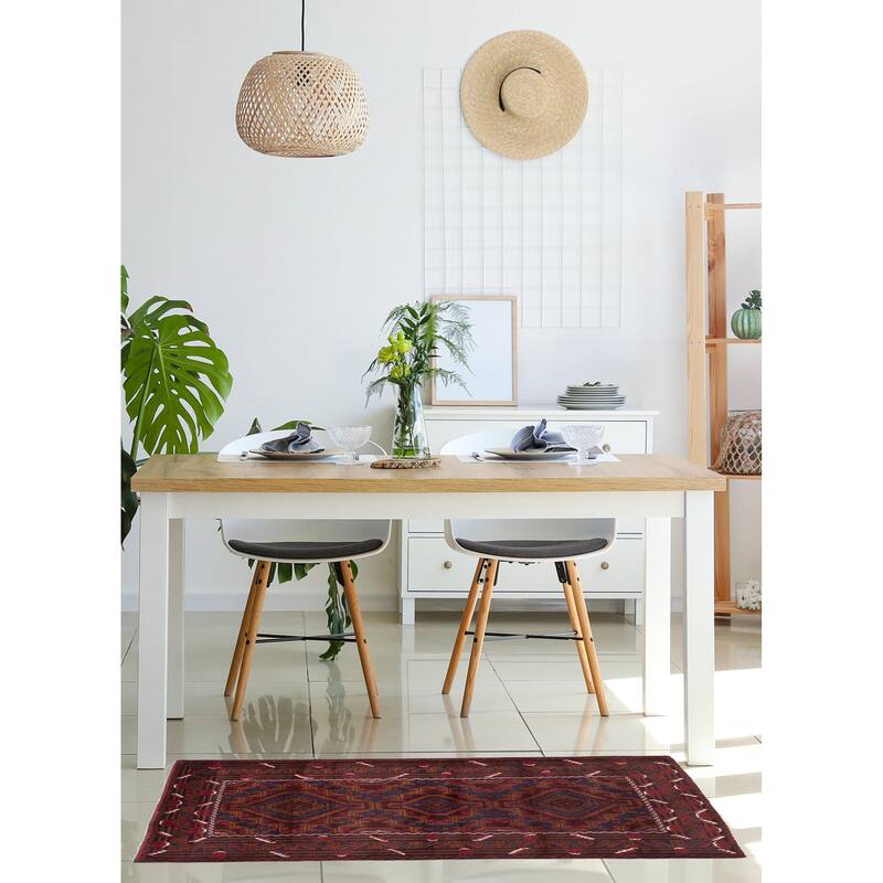 ECARPETGALLERY Hand-knotted Teimani Dark Navy Wool Rug - 3'11 x 6'2