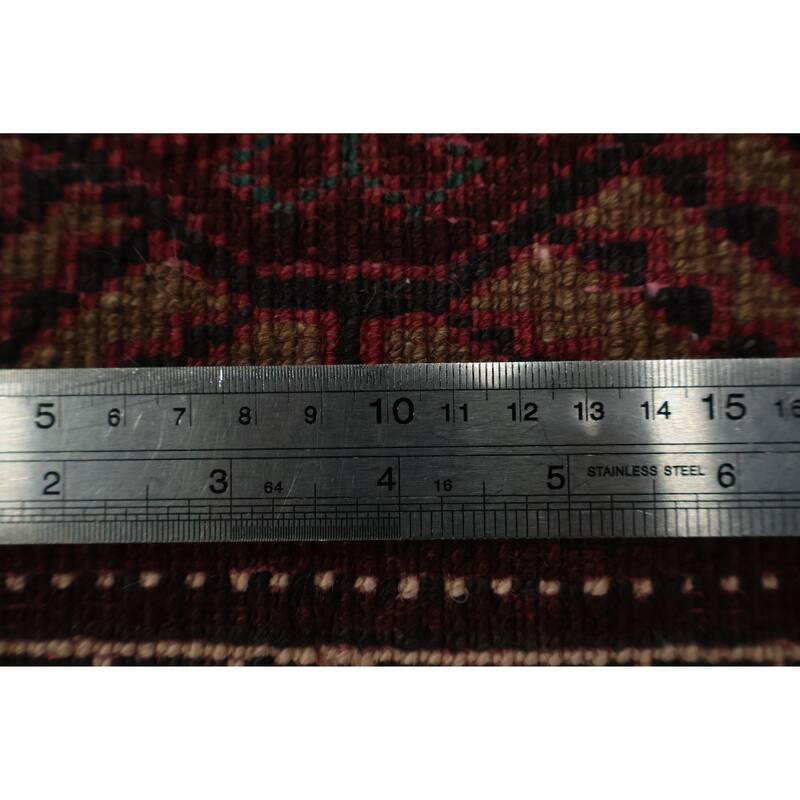 Hand Knotted Oriental 100% Wool Carpet Traditional All-Over Brown Turkoman Area Rug - 10' 6'' X 6' 10''