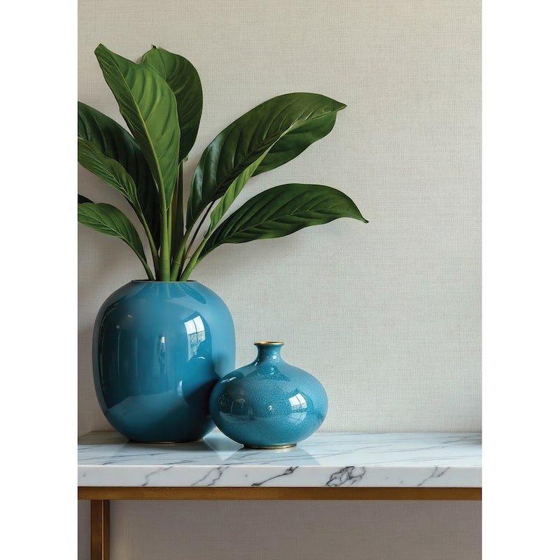 A-Street Prints Alba Pearl Open Weave Wallpaper