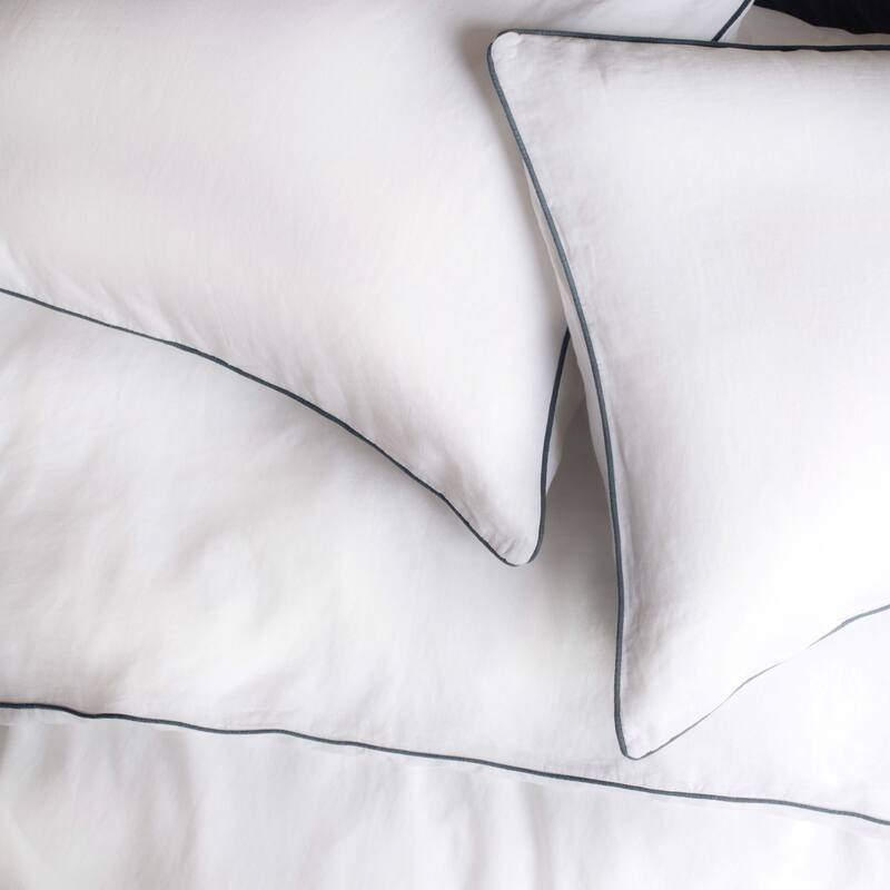 100% French Linen Pillowcase Set by BOKSER HOME