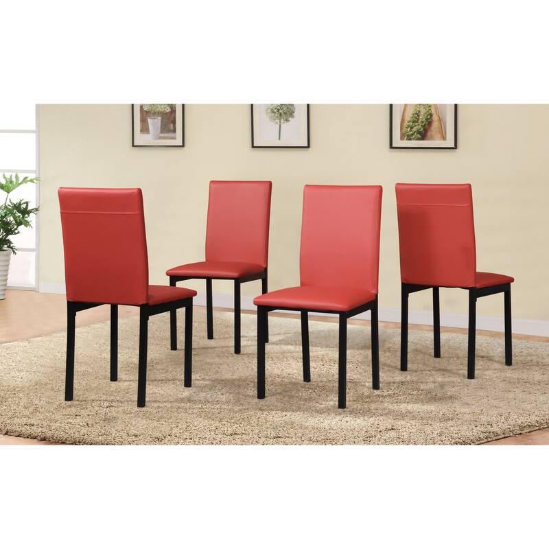 5-Piece Dining Table and Chair Set, Kitchen Dining Furniture Set with Faux Marble Rectangular Table and 4 Chairs
