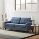 preview thumbnail 13 of 34, Brookside Ellen 75" Upholstered Scooped Arm Sofa Navy