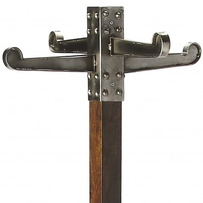 HomeRoots Industrial Chic Vintage Style Coat Rack - 19.00 in. x 70.50 in. x 19.00 in.