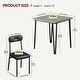 preview thumbnail 18 of 22, Dining Table Set of 2, Kitchen Table with Upholstered Chairs Dinning Table Set - 29.1x29.1x30in
