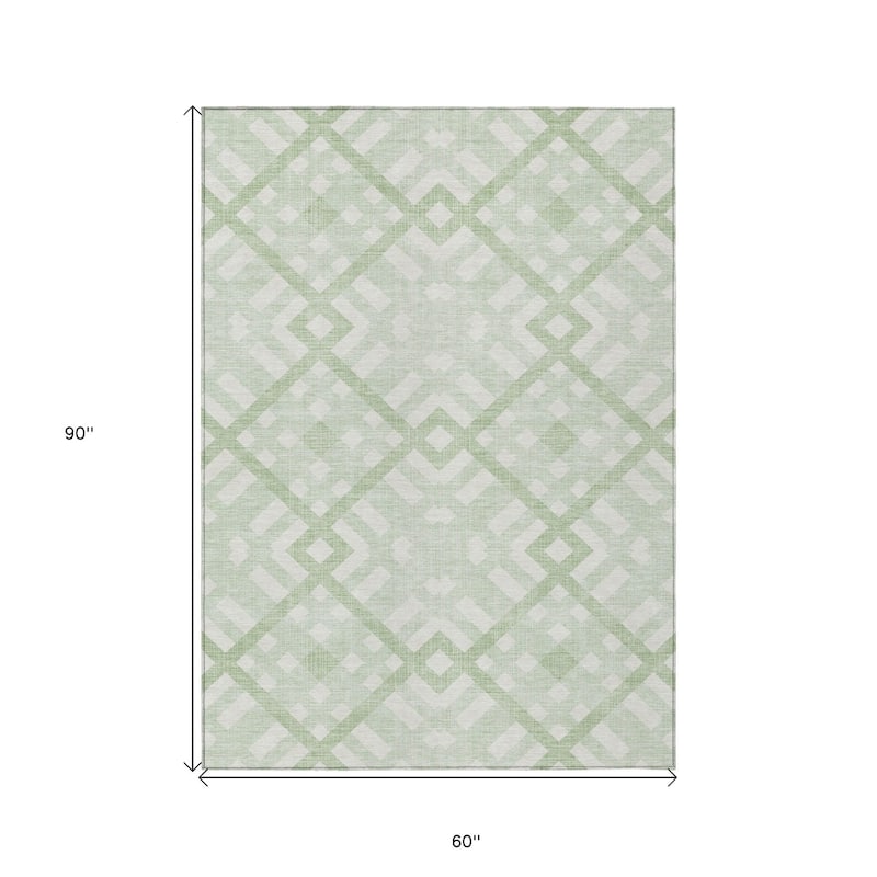 HomeRoots Geometric Transitional Rectangle Outdoor Rug