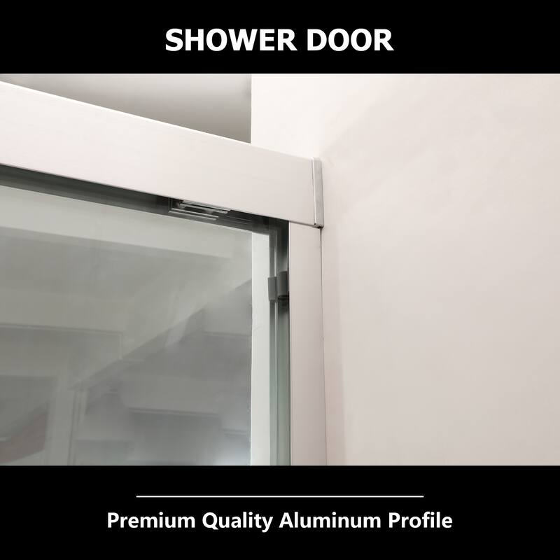 Shower Door 48" W x 76"H Semi-Frameless
