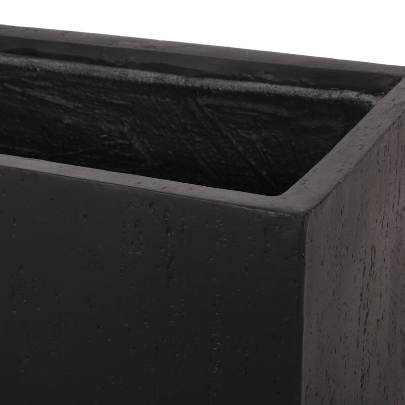 Modern Outdoor Concrete Planter Box, Stone-Look Design Patio Backyard