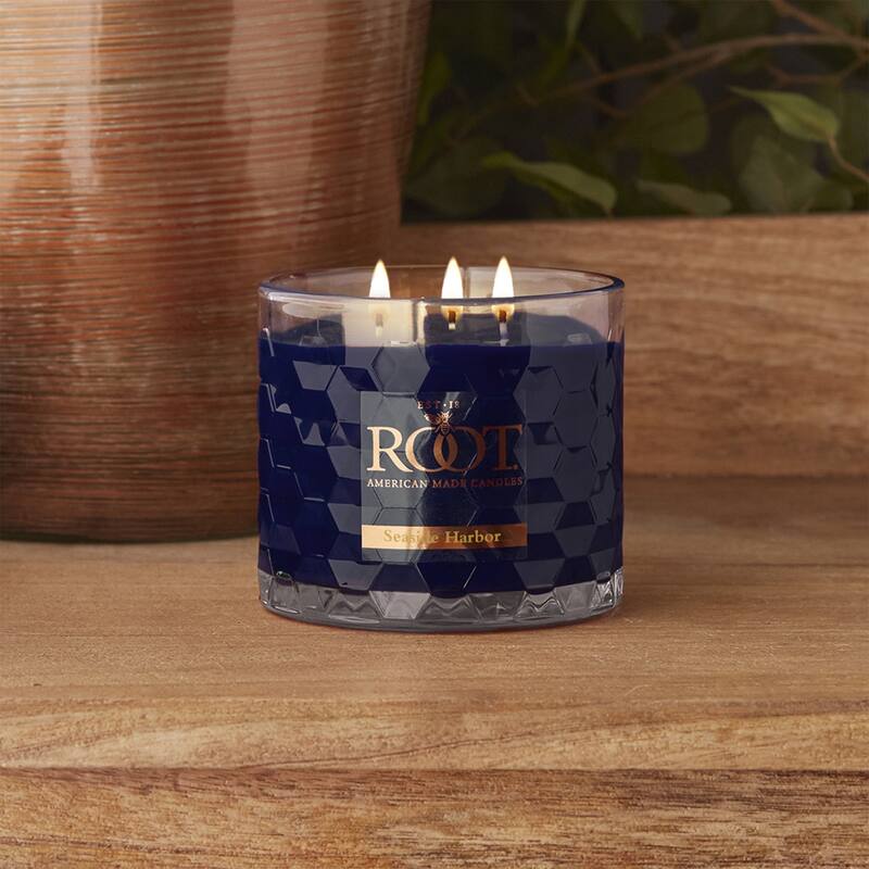 Root Seaside Harbor Scented 3-Wick Signature Honeycomb Jar - 12 oz