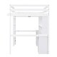 preview thumbnail 14 of 23, Wood Loft Bed with Multi-Storage Desk, Charging Station, LED Light, and Tray