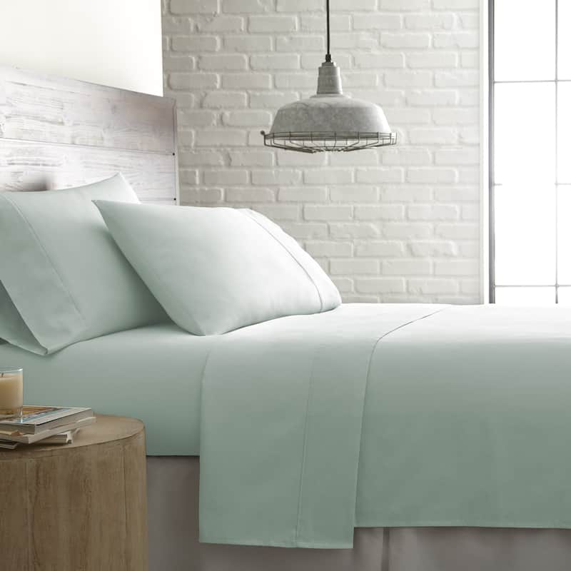 22- inch Extra Deep Pocket Cotton Solid 4-piece Sheet Set